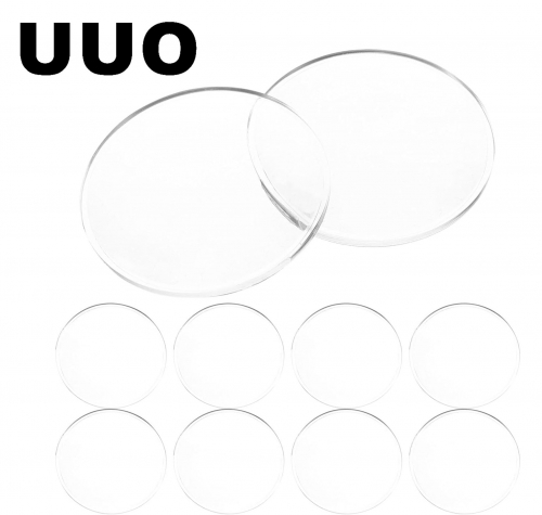 UUO 40pcs Biconvex Lens Polished Double-Convex Lens Magnifier Lens Replacement, 42mm Diameter