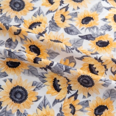 Cotton lycra lovely chrysanthemum floral print custom design your own fabric