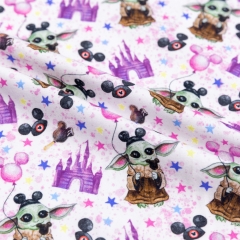 Cartoon kids print custom digitally printing cotton fabric for garment