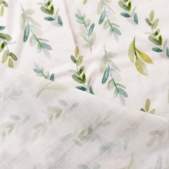 Custom my own print soft cozy cotton double layer gauze muslin fabric