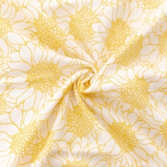 Vibrant color flower design custom digital printing baby muslin swaddle blanket fabric