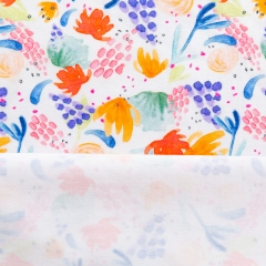 Floral pattern custom fabric printing on 95 cotton 5 lycra jersey knit