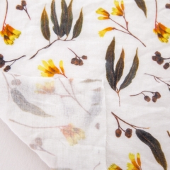 Soft and comfortable customized digital printed 100 cotton muslin fabric