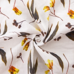 Soft and comfortable customized digital printed 100 cotton muslin fabric