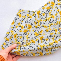 Pretty flower print digital printed double gauze muslin baby stroller blanket fabric