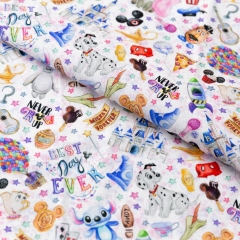 Customized pattern digital printed 100 cotton baby clothes fabric
