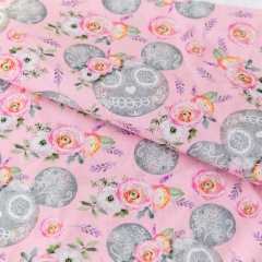 Low moq custom fabric printing wholesale 100% cotton printed fabric