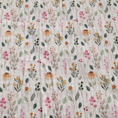 Wholesale custom flower print 100 cotton double gauze muslin fabric printing