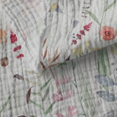 Soft comfortable custom digital textile printing 100 cotton material cotton double gauze muslin liberty floralfabric