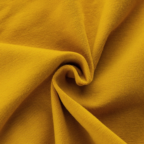 mustard Wholesale Organic Cotton Spandex Jersey Knit 220-230gsm