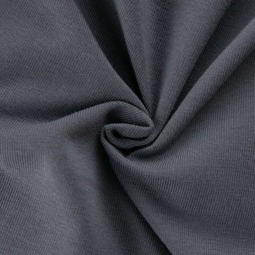 dark gray Wholesale Organic Cotton Spandex Jersey Knit 220-230gsm