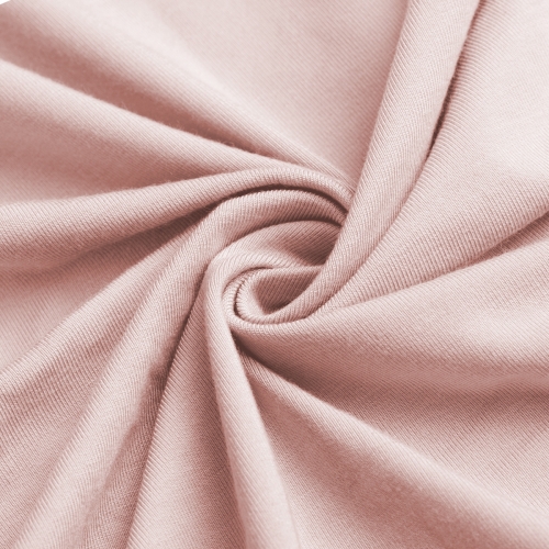 Blush bamboo viscose fabric wholesale china - medium weight