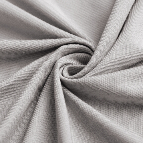 Light gray bamboo fabric for sewing from China - great stretch and recovery