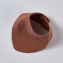 Caramel super soft organic cotton gauze adjustable muslin baby bandana drool bib