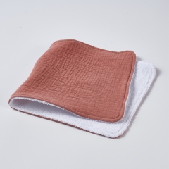 Oem service quality material and craftsmanship 100% organic cotton muslin baby burp cloth rag