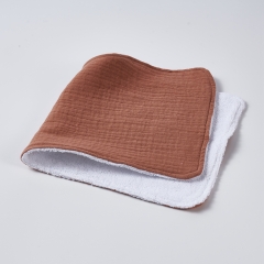 great craftsmanship caramel 100% organic cotton muslin baby girls burp cloth