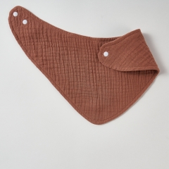 Caramel super soft organic cotton gauze adjustable muslin baby bandana drool bib