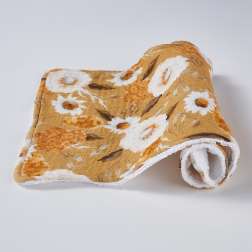 Great craftsmanship custom print 100% organic cotton muslin baby burp rag cloth