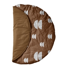 soft linen cotton round baby gym foldable play mat