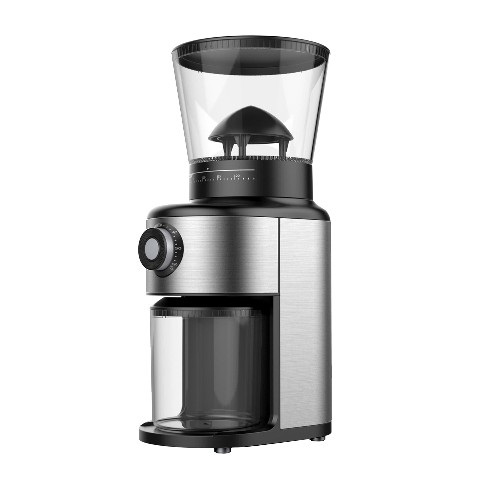 Conical Burr Coffee Grinder, Stainless Steel Adjustable Burr Mill 