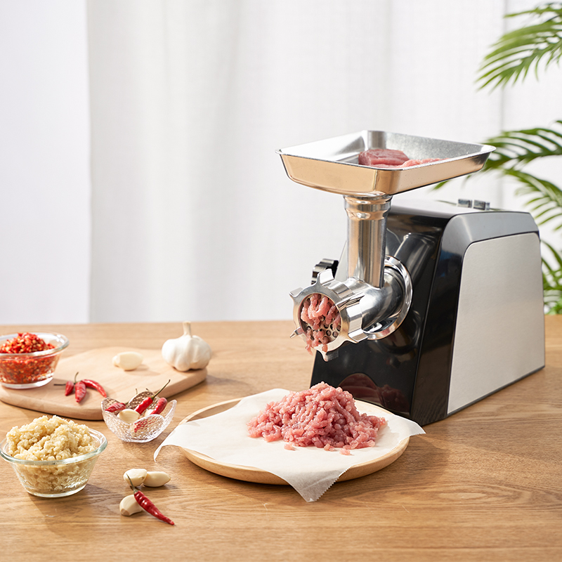 Electric Meat Grinder Heavy Duty Stainless Steel Meat Mincer with 3 Grinding Plates, Sausage Stuffer Tube & Kubbe Attachments,Easy One-Button Control