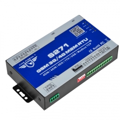 Cellular M2M IoT RTU (4DIN,4AIN/PT100,4Relay,1TH,USB)