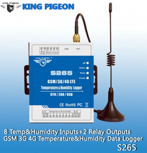 GSM/3G/4G Temp&Humidity Monitoring Alarm（8T&H+2DO）