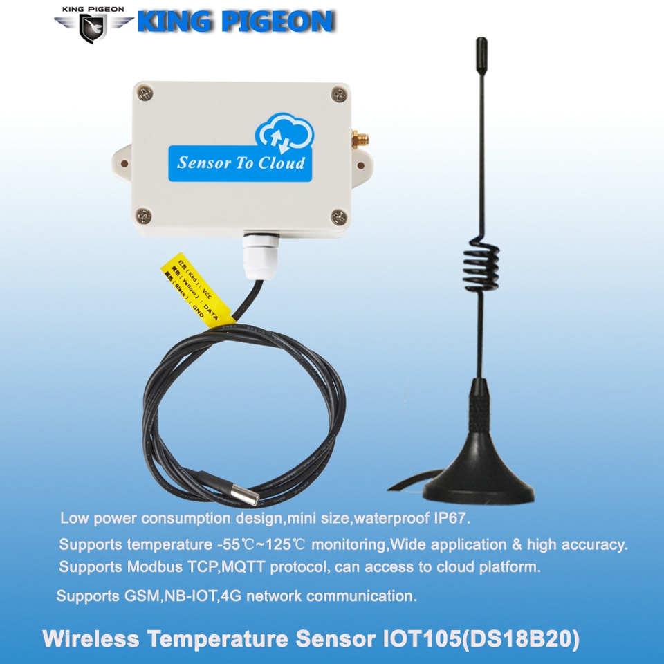 Industrial Grade Wireless Temperature Sensor with 9 RTD Sensors