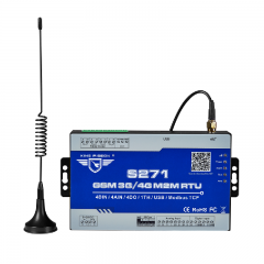 Cellular M2M IoT RTU (4DIN,4AIN/PT100,4Relay,1TH,USB)