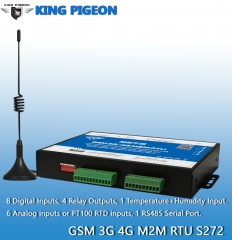 Cellular M2M IoT RTU (8DIN,6AIN/PT100,4Relay,1TH,USB,RS485)