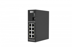 Rugged Industrial Ethernet Switch (8LAN, Dual Power Inputs, PoE Output))