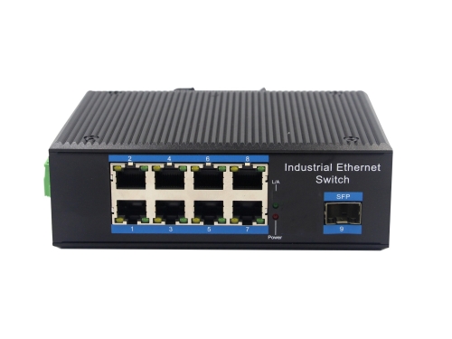 Gigabit 1 Optical 8 Electrical Industrial Ethernet POE Switch BL166GP