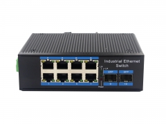 Gigabit 2 Optical 8 Electrical Industrial Ethernet Switch BL168G