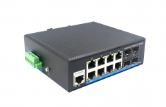 Gigabit 4 Optical 8 Electrical Managed Industrial Ethernet Switch BL169GM-SFP