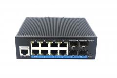 Gigabit 4 Optical 8 Electrical Managed Industrial Ethernet Switch BL169GM-SFP