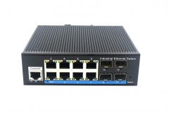 Gigabit 4 Optical 8 Electrical Managed Industrial Ethernet POE Switch BL169GMP-SFP