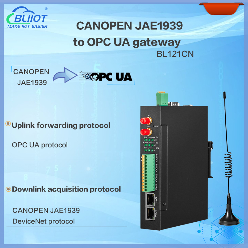 BLIIoT CANOPEN JAE1939 to OPC UA Gateway