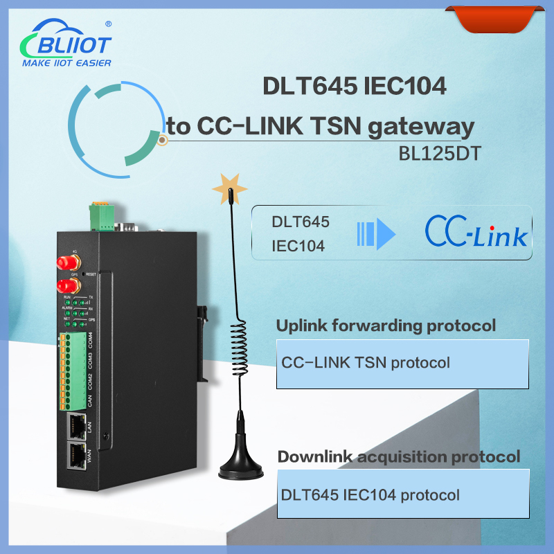 BLIIoT BL125DT DLT645 IEC104 to CC-LINK TSN Gateway
