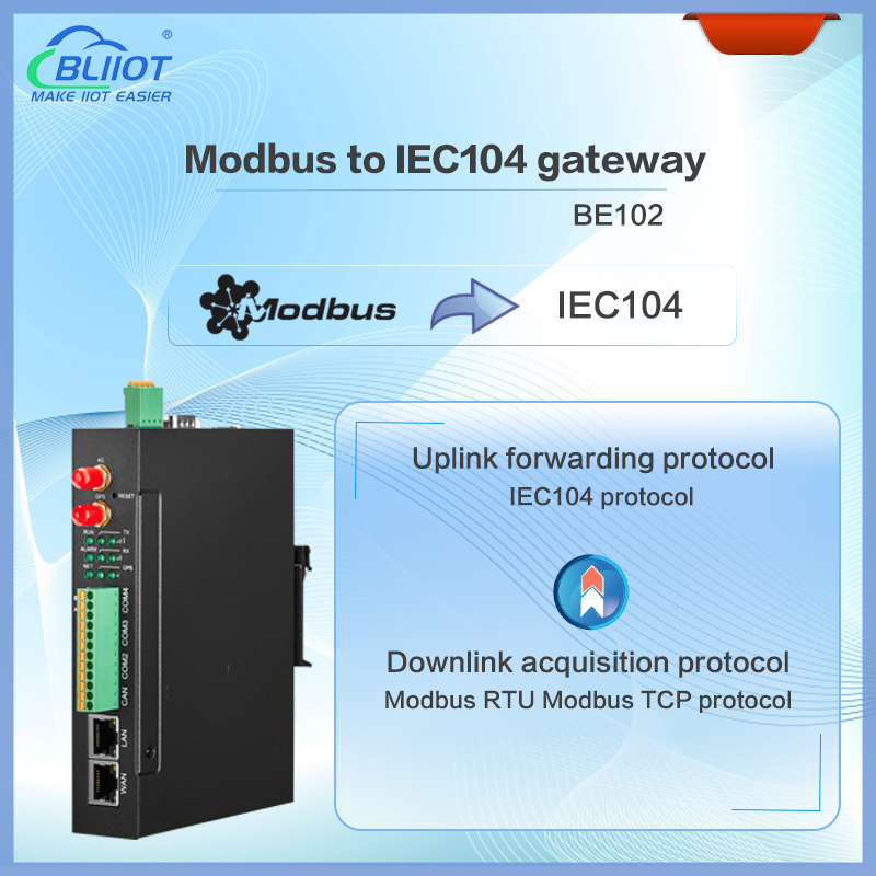 BLIIoT BE102 Modbus a IEC104 Puerta de enlace