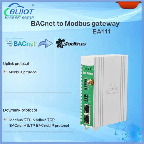 Modbus BACnet to Modbus BAS Industrial Protocol Gateway BA111