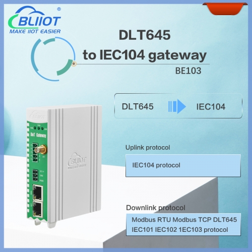 DLT645 Modbus to IEC104 Electric Power Protocol Gateway BE103