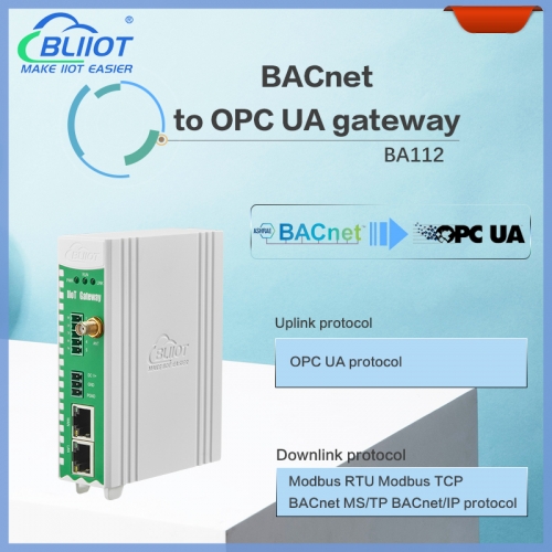 Modbus BACnet to OPC UA BMS Protocol Translator BA112