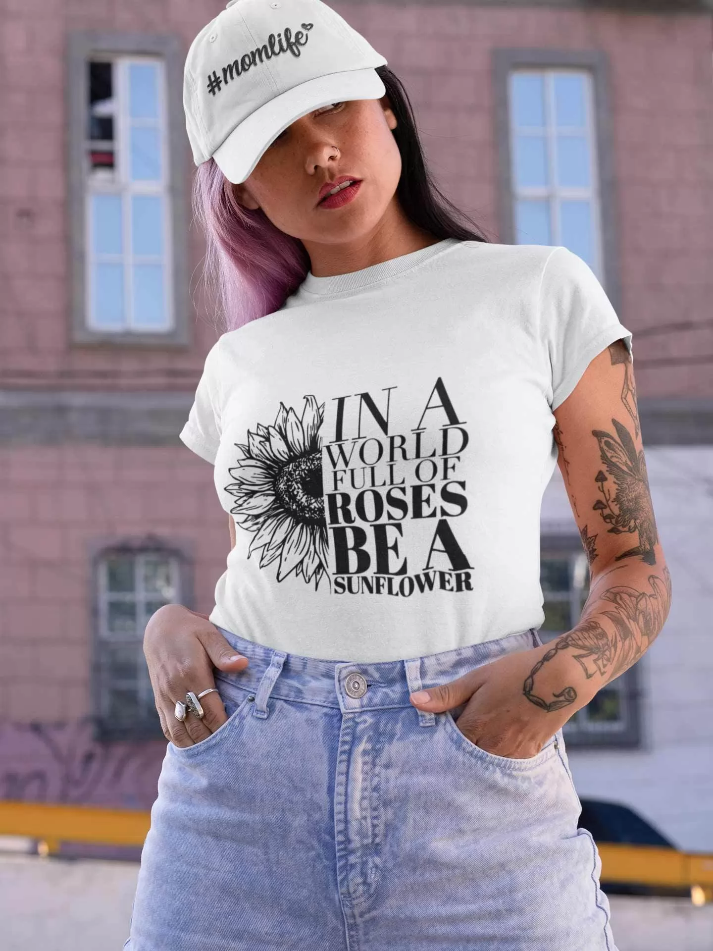 In A World Full Of Roses Be A Sunflower T-Shirt
