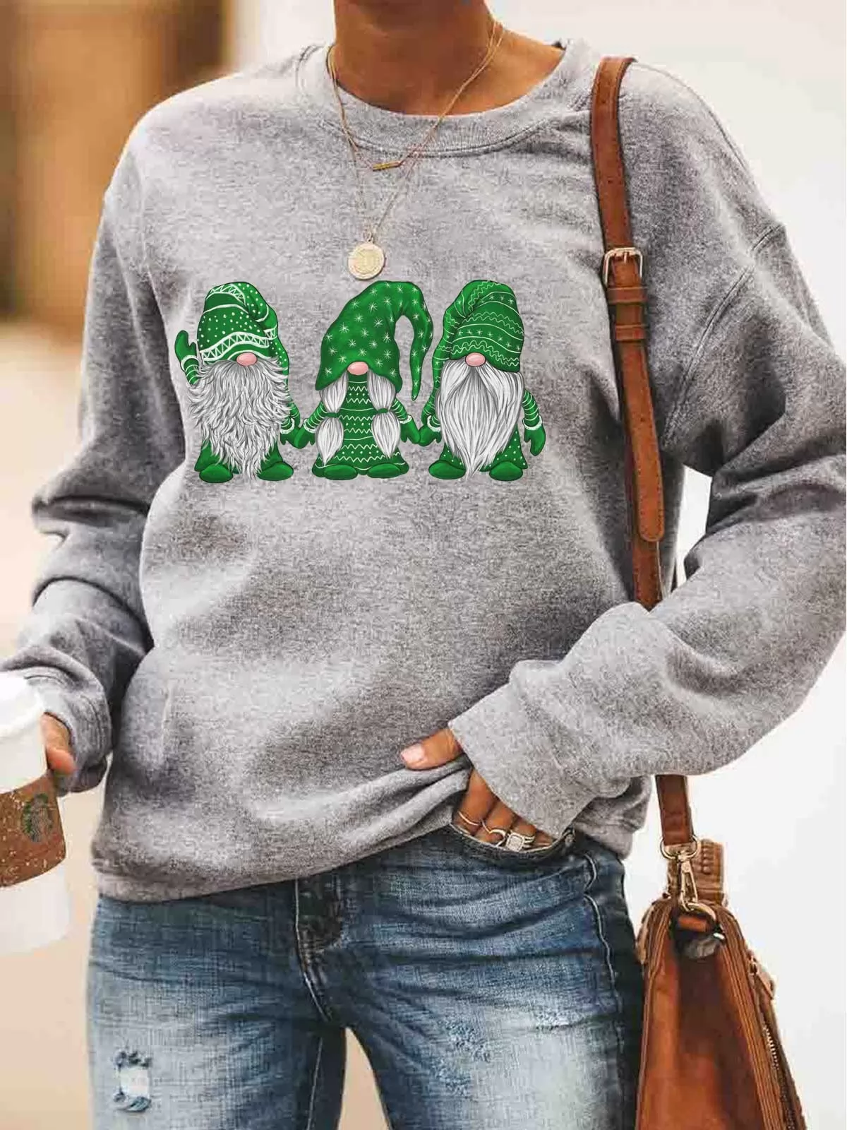 Hanging With Green Gnomies Sweatshirt