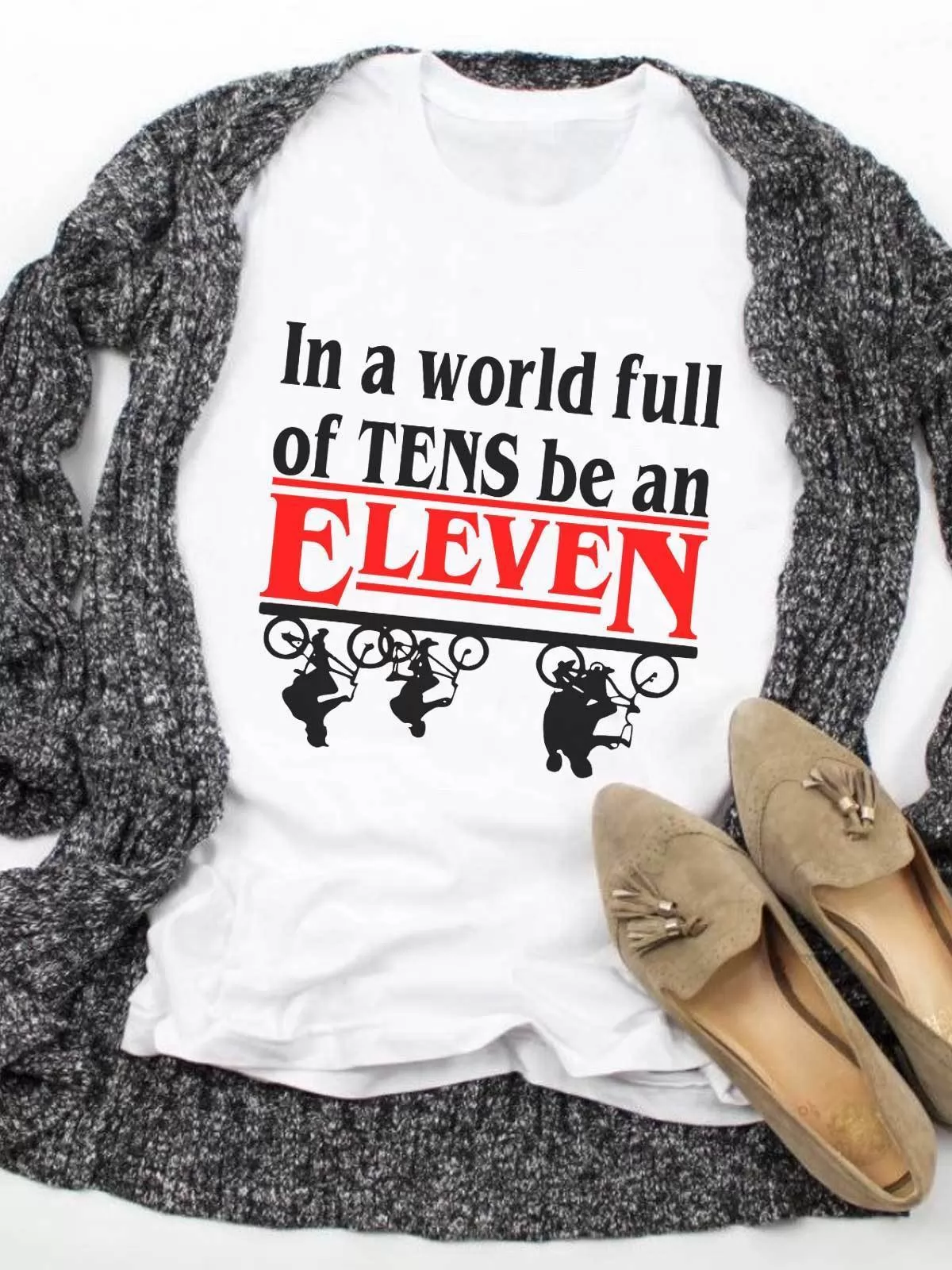 In A World Full Of TENS Be An Eleven Stranger Things Tee