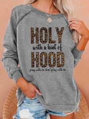 Pray With Me Leopard Print Sweatshirt