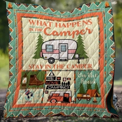 We Love Camping Blanket Quilt