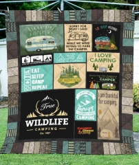 True Wildlife Camping Blanket Quilt