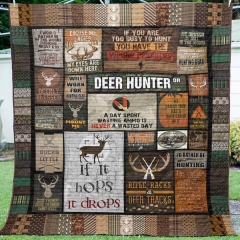Deer Letters Blanket Quilt
