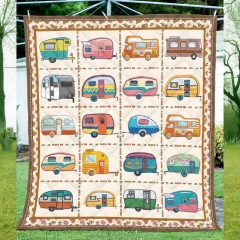 Motorhome Campers Blanket Quilt